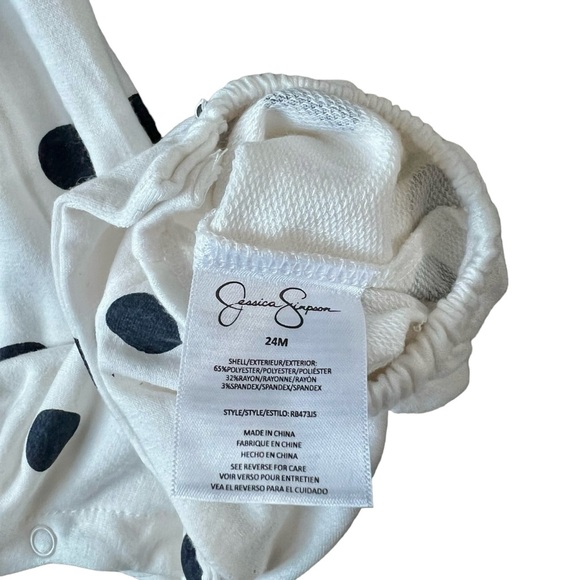 NWT Jessica Simpson Smocked Romper and Headband Set Size 24 Months - Picture 3 of 5